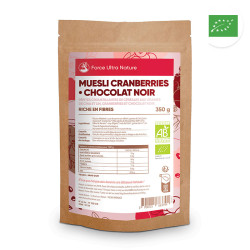 Muesli cranberries et chocolat noir