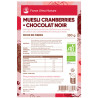 Muesli cranberries et chocolat noir