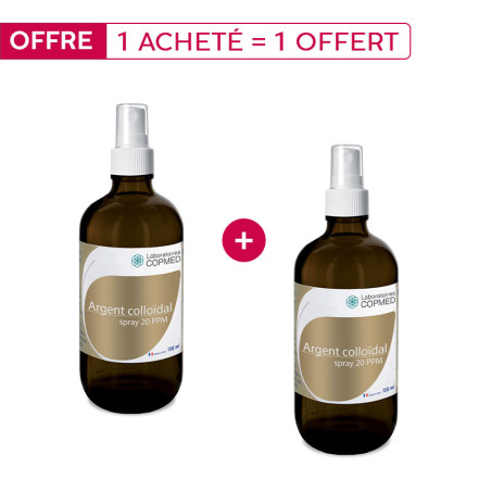 Argent colloïdal 20 PPM 100ML - Offre 1+1