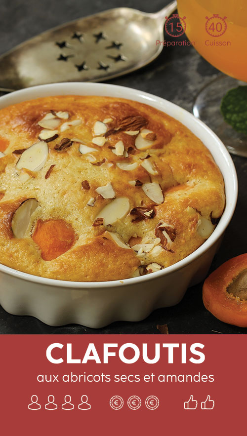 Clafoutis aux abricots secs et amandes