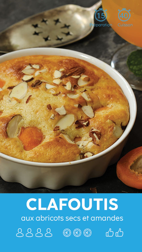 Clafoutis aux abricots secs et amandes